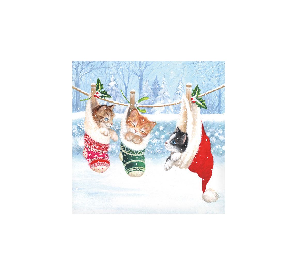 Serviette "Kitten Trio"