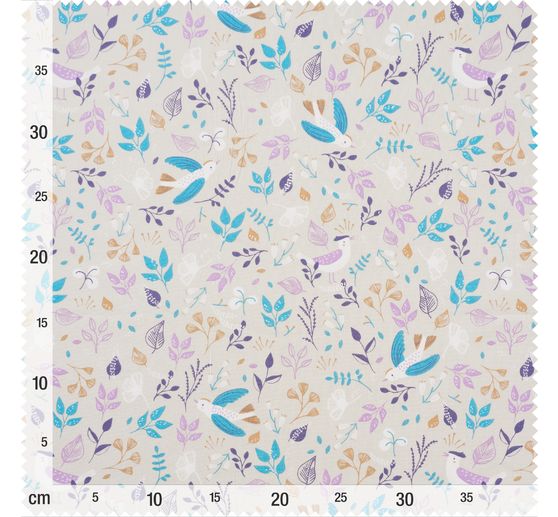 Cotton fabric "Birds & Flowers"