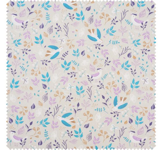 Cotton fabric "Birds & Flowers"