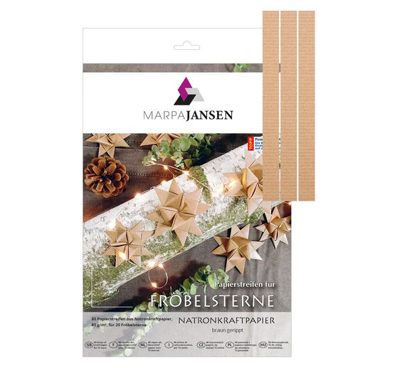 Papierstreifen "Kraftpapier", 15 mm, 80 Streifen