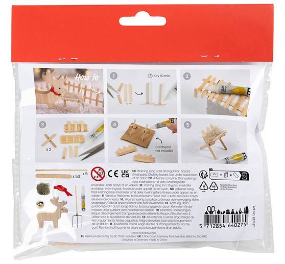 Mini Bastelset Wichteltür "Rentier"