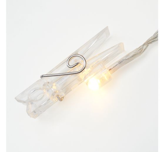 LED-Lichterkette mit 24 Klammern