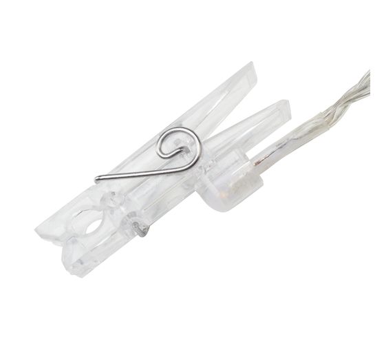 LED-Lichterkette mit 24 Klammern