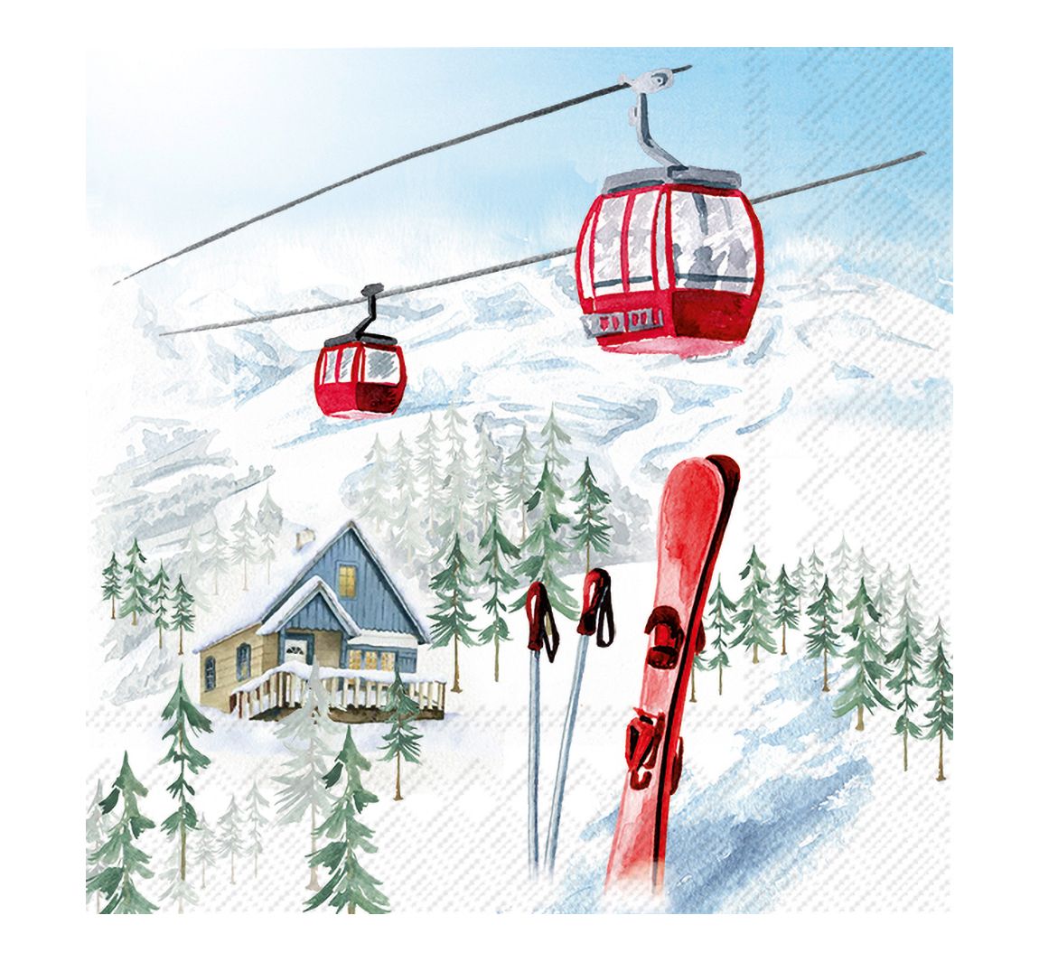 Serviette "Skiurlaub"