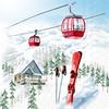Serviette "Skiurlaub"