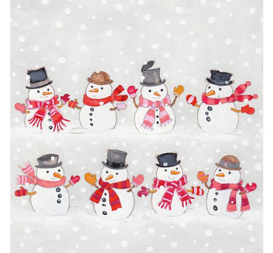 Napkin "Dancing Snowmen"