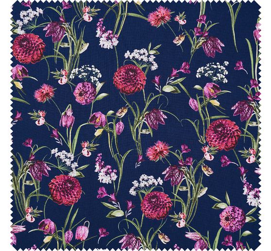 Cotton fabric "Brilliant" dahlia blue