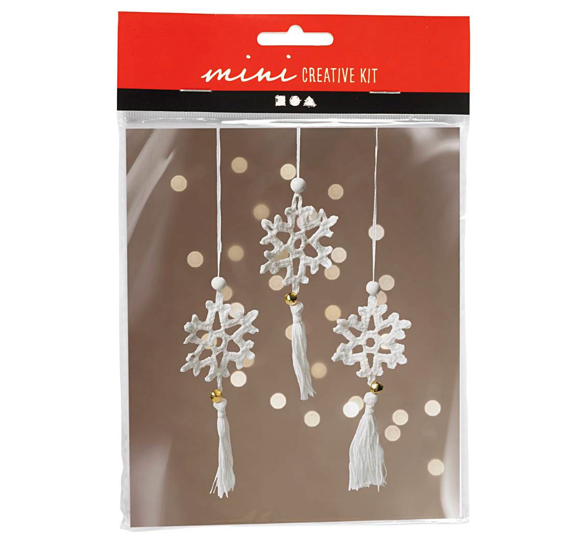 Mini Bastelset Häkeln "Schneeflocken"