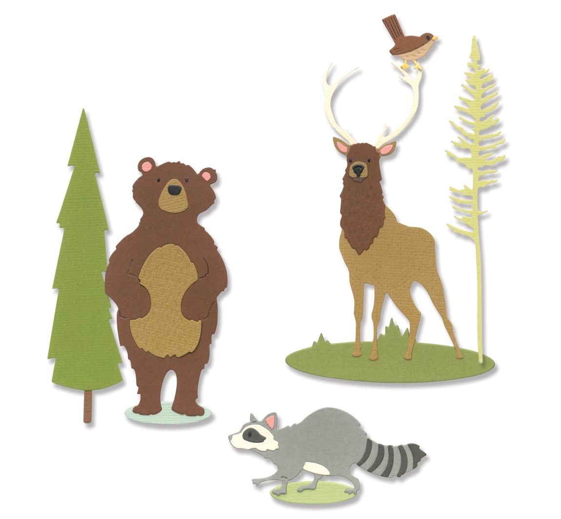 Sizzix Thinlits Stanzschablone "Forest Animals #2"