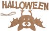 Halloween-Schild mit Fledermaus