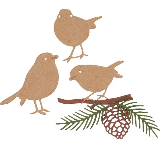 Stanzschablone "Wintervögel"