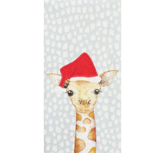 Paper handkerchiefs "Giraffe Santa"