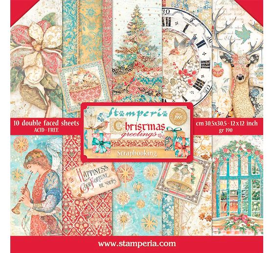 Scrapbook-Block "Christmas Greetings"