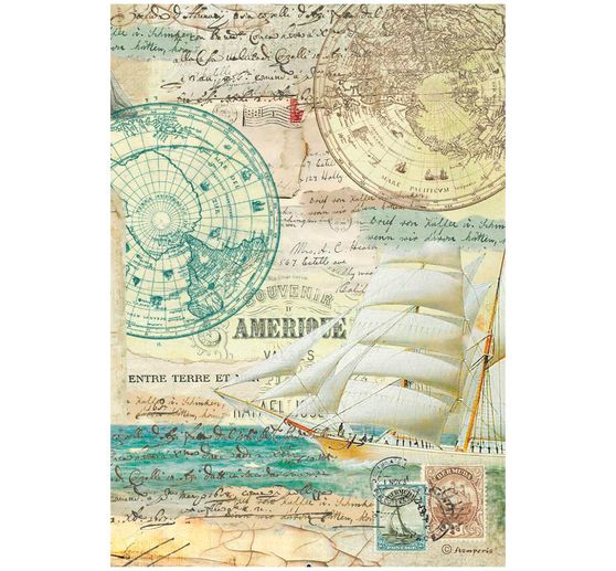 Motiv-Strohseiden Sortiment "Around the World", 6er-Set