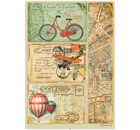 Motiv-Strohseiden Sortiment "Around the World", 6er-Set
