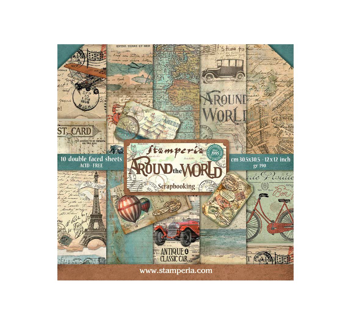 Scrapbook-Block "Around the World"