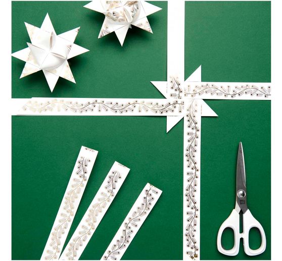 Paper strips "Branches", white-gold