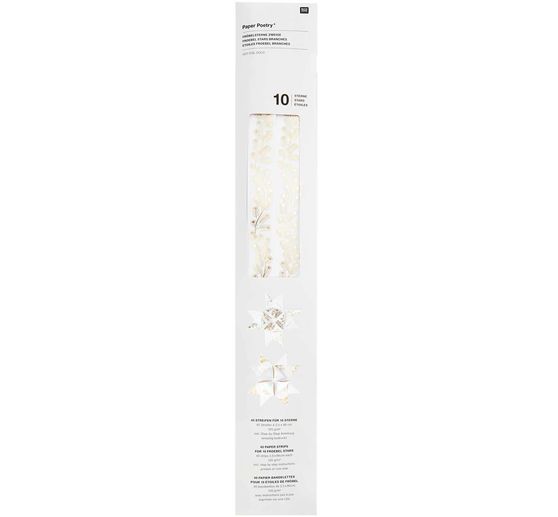 Paper strips "Branches", white-gold