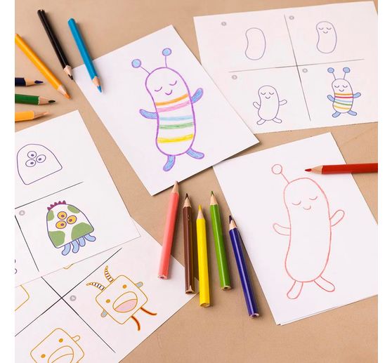 Mini Kreativset Zeichnen "Monster"