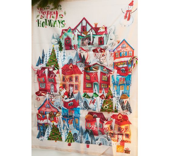 Adventskalender Stoffpanel "Häuser"