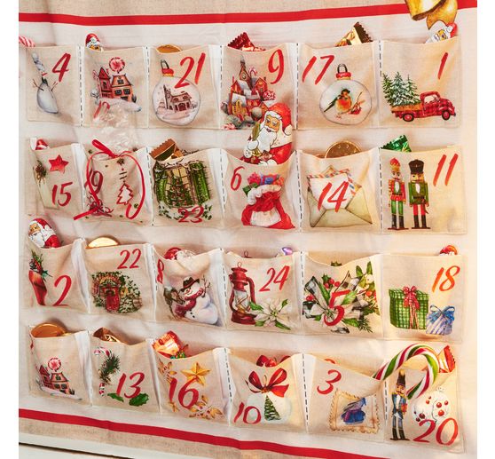 Adventskalender Stoffpanel "Wichtel"