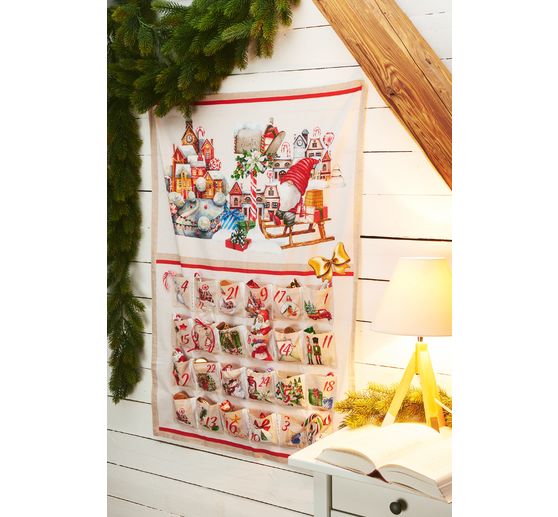 Adventskalender Stoffpanel "Wichtel"