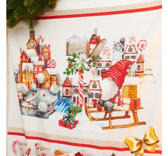 Adventskalender Stoffpanel "Wichtel"