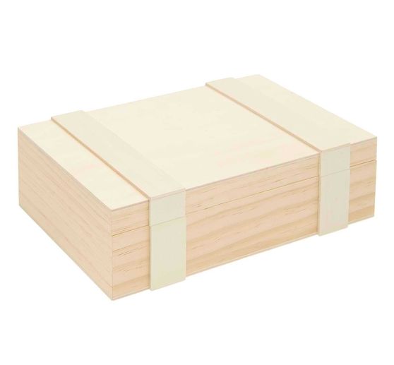 Holz-Kiste / Aufbewahrungsbox mit 6-facher Einteilung