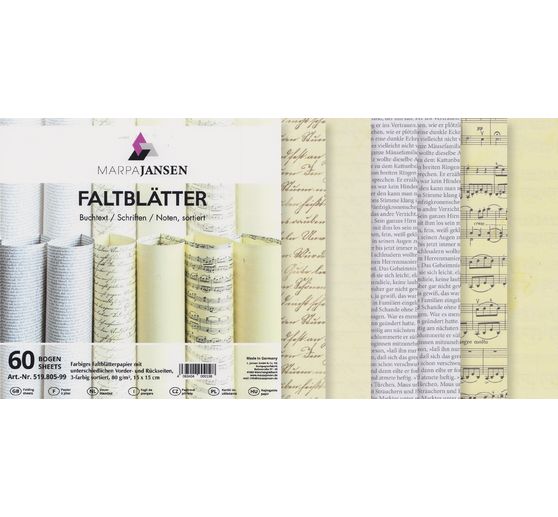 Faltblätter "Text und Noten"