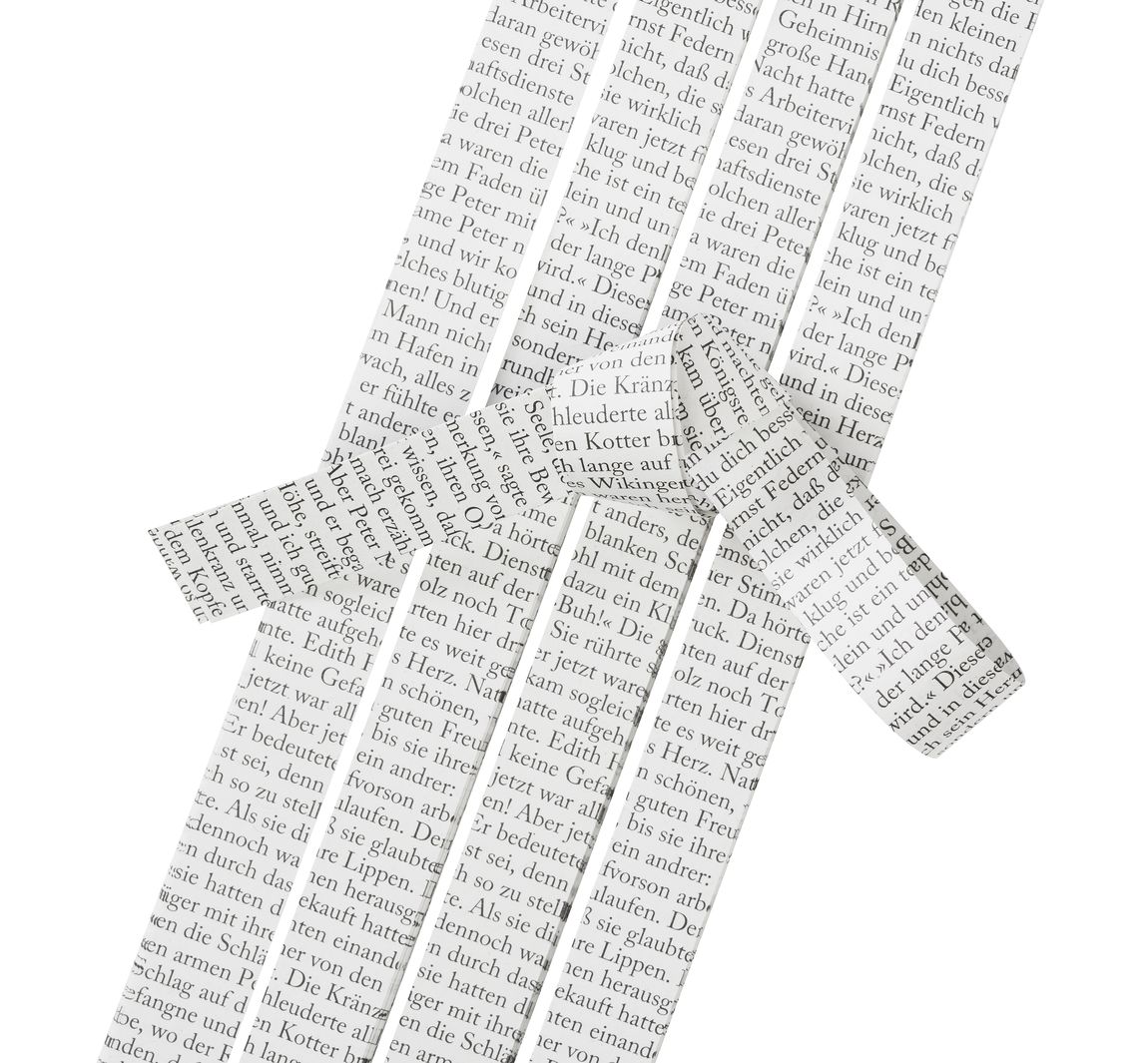 Papierstreifen "Buchtext"
