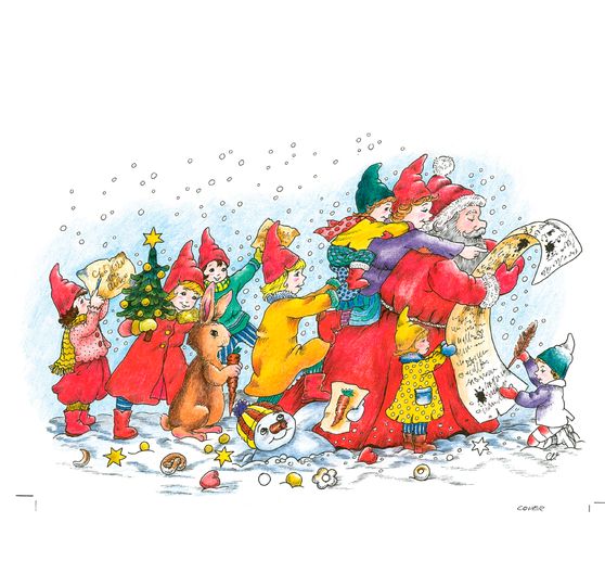 Buch "Christl Vogls Ausmalreise - Welt der Weihnachtswichtel"