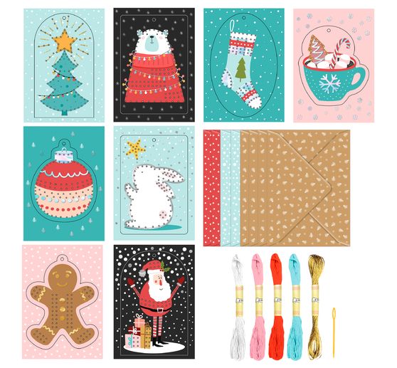 Stickkarten-Set "Weihnachten"