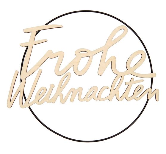Holzschriftzug "Frohe Weihnachten"