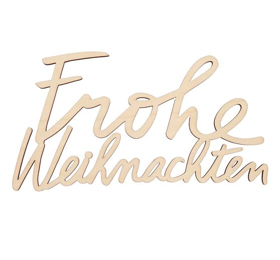 Holzschriftzug "Frohe Weihnachten"