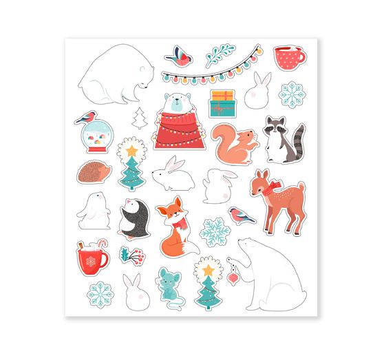 Glitzersticker-Set "Winter"