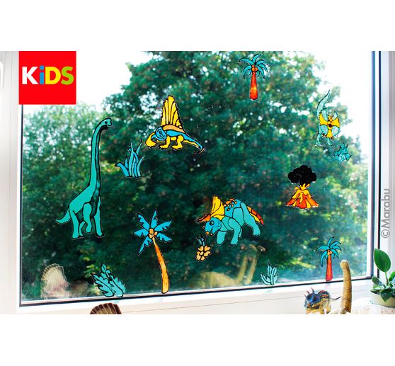 Marabu KiDS Window Color Set "Dinosaurier"