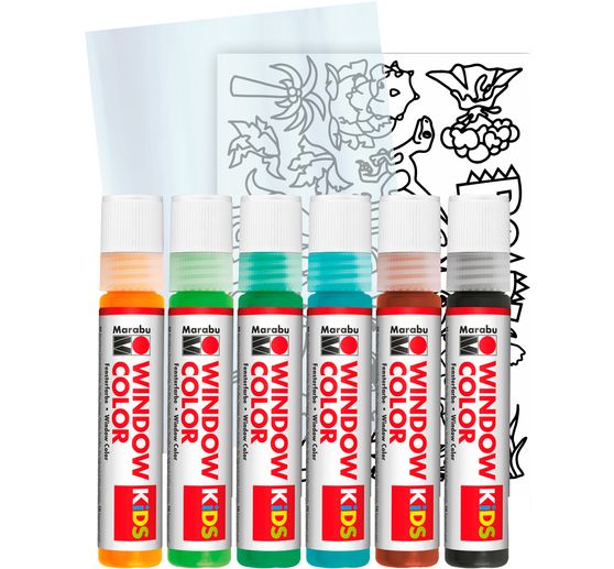 Marabu KiDS Window Color Set "Dinosaurier"