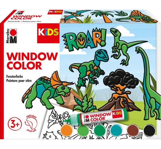 Marabu KiDS Window Color Set "Dinosaurier"