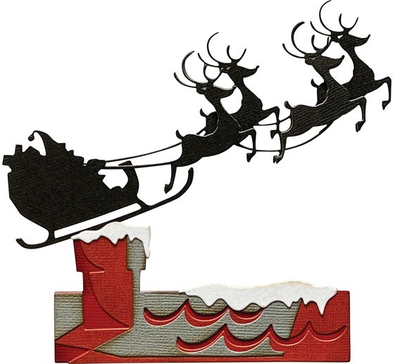 Sizzix Thinlits Stanzschablone "Reindeer Sleigh by Tim Holtz"