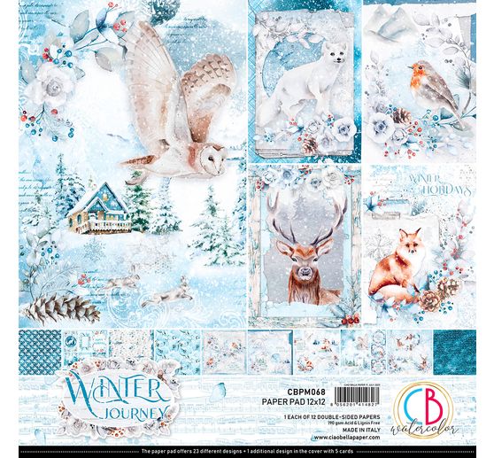 Scrapbook paper "Winter Journey"