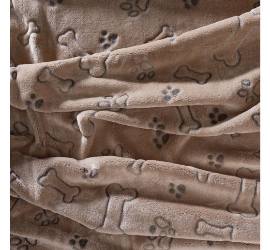 Fleece-Stoff Doubleface "Hundeknochen und Pfoten"