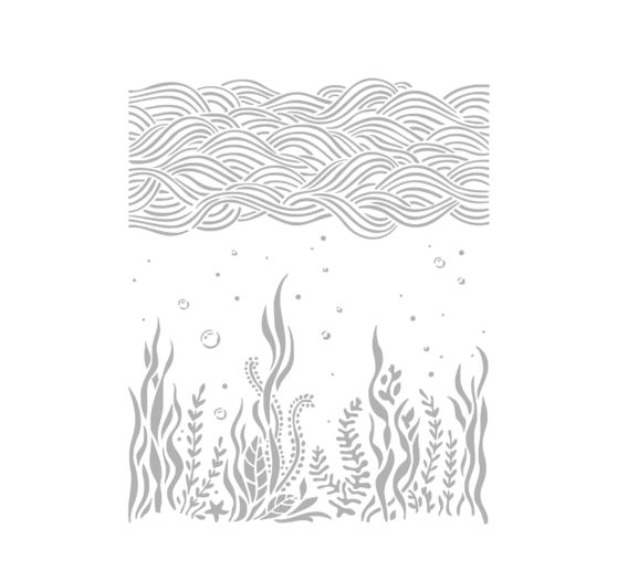 Stencil "Songs of the Sea - Corals and Poseidonias"