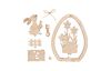 VBS Wooden building kit egg pendant "Bunny with carrot"