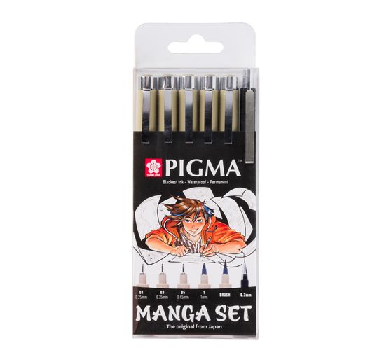 Sakura Pigma Micron "Manga Collection", set of 6