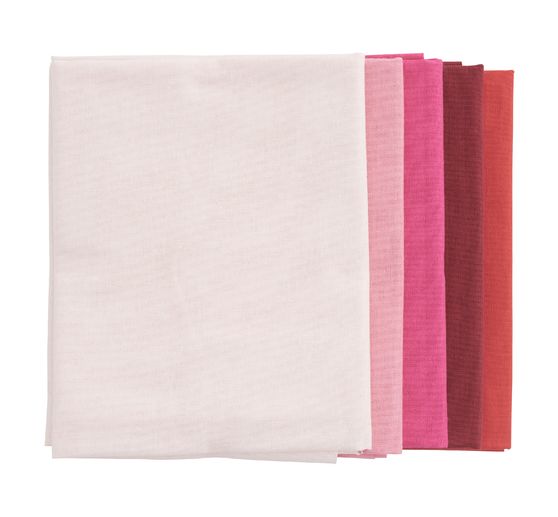 Stoffpaket Patchy Uni "Rosa-Rot"