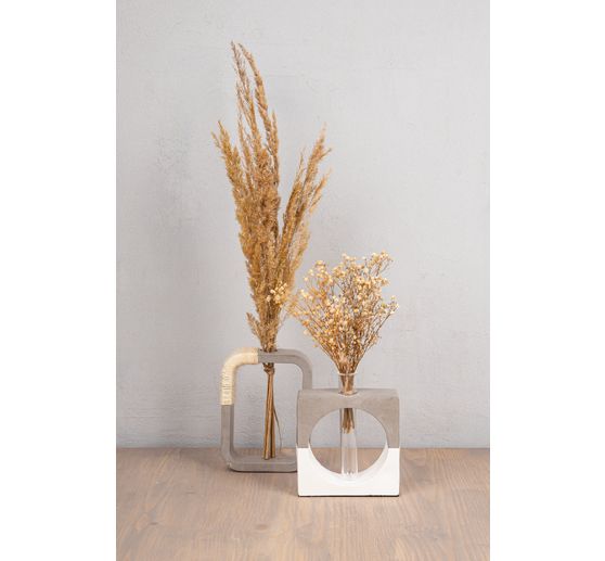 Silikon Gießform "Vase Quadrat mit Kreis"