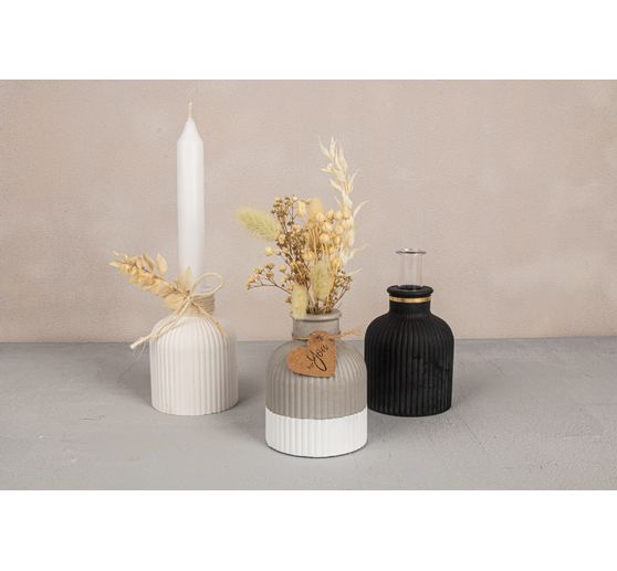 Gießform "Vase fein geriffelt"