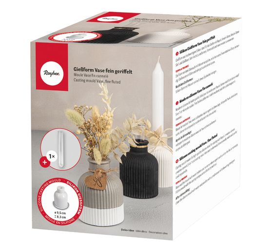 Gießform "Vase fein geriffelt"