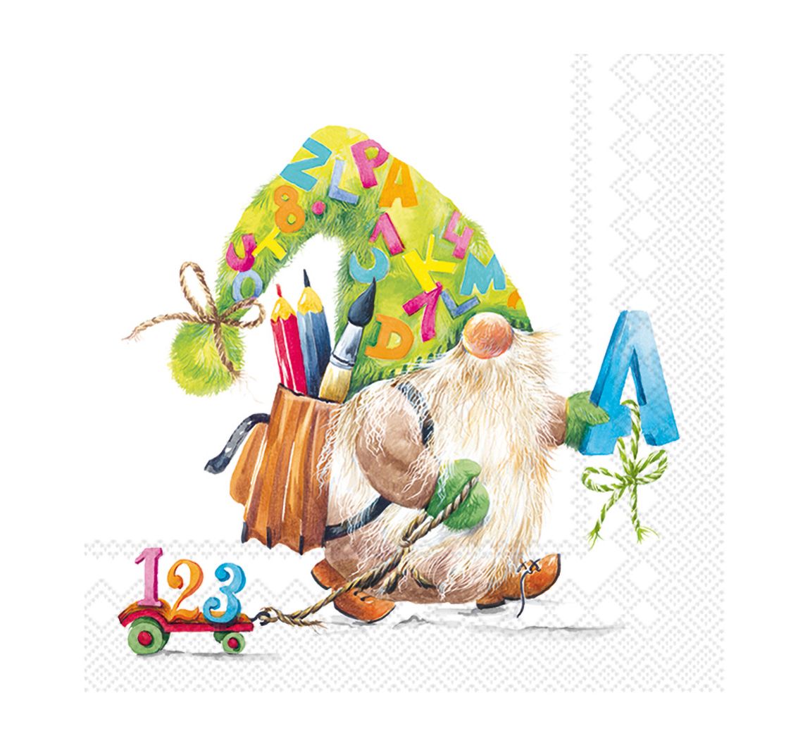 Serviette "Schulwichtel Bernie"
