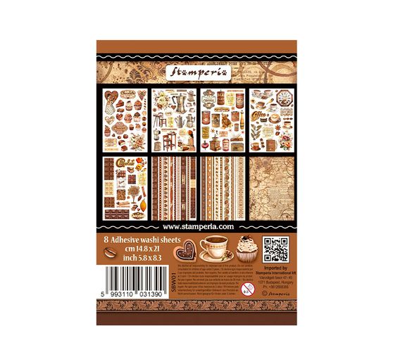 Washi Pad "Coffee and Chocolate"
